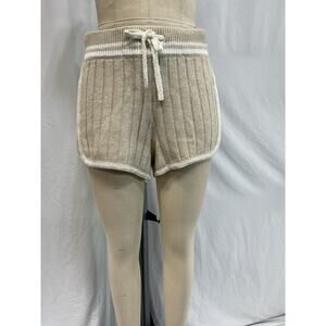 Rag & Bone 'Serena' Beige Striped Ribbed-Knit Shorts Size S